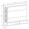 Painel para TV até 60 Polegadas 1 Prateleira 1 Nicho 1 Porta Roma - 4