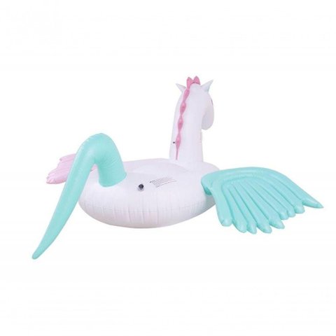 Bóia Inflavel Gigante Unicornio C/ Asas Uso Adulto Bel Lazer