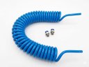 Ver imagem 1 de Kit Mangueira Espiral Pneumática PU 8mm x 10 Metros com 2 Conexões