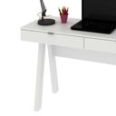 Ver imagem 3 de Kit para Escritório Mesa 2 Gavetas Balcão 2 Portas MDP Branco Tecno Mobili