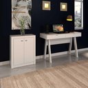 Ver imagem 1 de Kit para Escritório Mesa 2 Gavetas Balcão 2 Portas MDP Branco Tecno Mobili