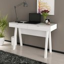 Ver imagem 4 de Kit para Escritório Mesa 2 Gavetas Balcão 2 Portas MDP Branco Tecno Mobili