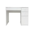 Ver imagem 7 de Mesa de Escritório Retangular Pe-140 4 Gavetas MDF MDP 90,7cm Branco Ditália Móveis