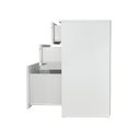Ver imagem 6 de Mesa de Escritório Retangular Pe-140 4 Gavetas MDF MDP 90,7cm Branco Ditália Móveis