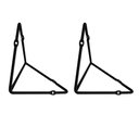 Ver imagem 6 de Kit 2 Mãos Francesas Triangulares Pequenas Suporte Aramado Industrial Preto Fosco