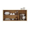 Ver imagem 6 de Cozinha Compacta 2 Peças Balcão e Aéreo 120cm Marrom/Lamina Mel/Branco
