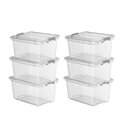 Ver imagem 1 de Kit 6 Caixas Plásticas Organizadora 27 Litros Transparente