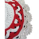 Ver imagem 2 de Tapete de Crochê Oval 3 Flores Artesanal