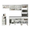 Ver imagem 5 de Armário Cozinha Modulada Completa com Bancada/Mesa Gourmet Florença Multimóveis MP2448 Branco