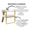 Ver imagem 7 de Kit 02 Poltronas Oregon Linho Bege Estrutura Dourado