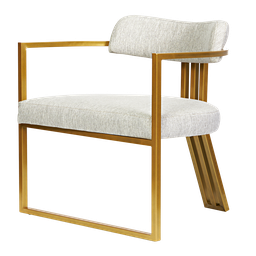 Kit 02 Poltronas Oregon Linho Bege Estrutura Dourado - 3