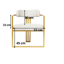 Ver imagem 6 de Kit 02 Poltronas Oregon Linho Bege Estrutura Dourado