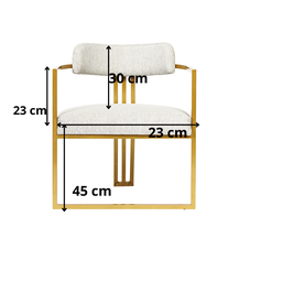Kit 02 Poltronas Oregon Linho Bege Estrutura Dourado - 6