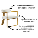 Ver mais imagens de Kit 02 Poltronas Oregon Linho Bege Estrutura Dourado