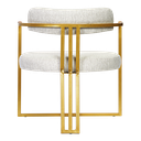 Ver imagem 5 de Kit 02 Poltronas Oregon Linho Bege Estrutura Dourado