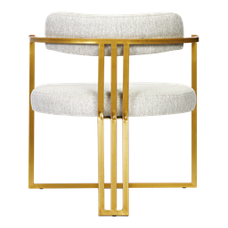 Kit 02 Poltronas Oregon Linho Bege Estrutura Dourado - 5