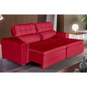 Ver imagem 1 de Sofá Império 4 Lugares 2,20cm Retrátil e Reclinável - de Casa Décor e Estofados Vermelho