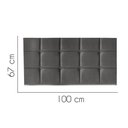 Ver imagem 2 de Painel Estofado Luxo Espanha 100cm Solteiro para Cama Box Corino Cinza - Gat Magazine