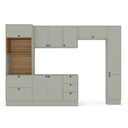 Ver imagem 2 de Cozinha Completa Modulada com Rodapé 5 Peças Rubi Yescasa Verde/Oliva