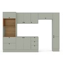 Ver imagem 2 de Cozinha Completa Modulada com Rodapé 5 Peças Rubi Yescasa Verde/Oliva