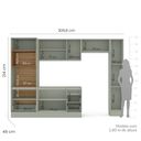 Ver imagem 3 de Cozinha Completa Modulada com Rodapé 5 Peças Rubi Yescasa Verde/Oliva