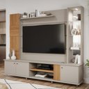 Ver imagem 3 de Estante Home para TV até 60 Polegadas com LED 3 Portas 2 Nichos Bahamas Permóbili