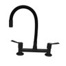Torneira Para Cozinha Misturador Flexível 1/4 V Colorido Preto Fosco C61 Alavanca - 1