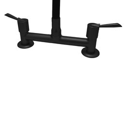 Torneira Para Cozinha Misturador Flexível 1/4 V Colorido Preto Fosco C61 Alavanca - 3