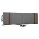 Ver imagem 5 de Painel Suspenso Cabeceira Dobrável Pietro para Cama Box King Size 195cm Boucle:bouclê Cinza Grafite