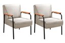Ver imagem 1 de Kit 2 Poltronas Jade Cor:Linho Bege 140