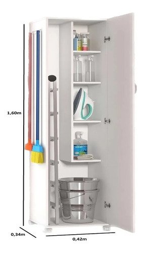 Balcão Gabinete Armário Multiuso Com 1 Porta - 4