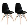 Kit com 2 Cadeiras Charles Eames Eiffel Preto - 1