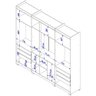 Guarda-Roupa Casal Bartira Diplomata com 7 Portas e 6 Gavetas - 4
