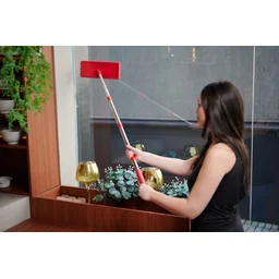 MOP Multiuso WAP Duplo Compacto com Sistema Dreno, Lava e Seca com Pano de Microfibra Cinza/Vermelho - 10