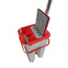MOP Multiuso WAP Duplo Compacto com Sistema Dreno, Lava e Seca com Pano de Microfibra Cinza/Vermelho - 4