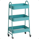 Ver imagem 1 de Carrinho Organizador Multiuso 3 Prateleiras Metal Rodinhas