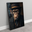 Ver imagem 2 de Quadro Decorativos Chimpanzé Gangster Sala Quarto Casa Escritório