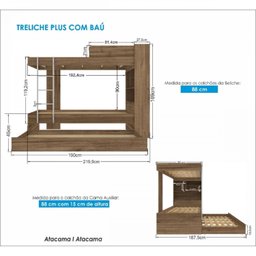 Treliche 3 Nichos com Baú Plus Santos Andirá - 3