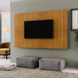 Painel Versa Ripado 135 Cm por 218 Cm Mdf e Mdp Naturalle - 6