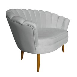 Namoradeira Pétala 2 Lugares Decorativa Veludo Cinza - Montanaris Decor MD MONTANARIS DECOR - 3