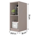 Ver imagem 3 de Nicho Escritório Multifuncional Cinza Torre Caemmun