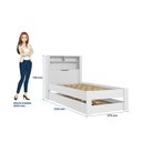 Ver imagem 4 de Bicama Solteiro 97,5x215,6cm 3 Nichos com Baú Invicta 