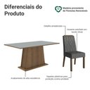 Ver imagem 4 de Conjunto Sala de Jantar Tampo de Madeira 6 Cadeiras Rustic/Cinza/Silver Cedro Madesa