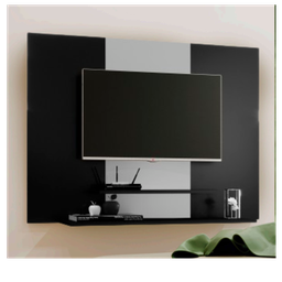 Painel para Tv até 50 Polegadas Suspenso Talento com 2 Prateleiras 91x120cm Preto/branco - 2