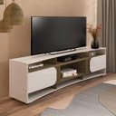 Ver imagem 4 de Rack com Painel Elegance P/ Tv até 86 com 2 Portas Pinho/off White - Artely