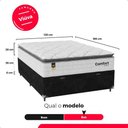 Ver imagem 4 de Cama Box Baú Viúva + Colchão Comfort Class Pillow Top Branco/suede Preto