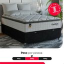Ver imagem 5 de Cama Box Baú Viúva + Colchão Comfort Class Pillow Top Branco/suede Preto
