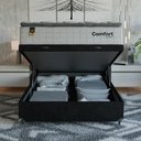 Ver imagem 6 de Cama Box Baú Viúva + Colchão Comfort Class Pillow Top Branco/suede Preto