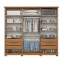 Ver imagem 4 de Guarda-Roupa Casal com Espelho 6 Portas 6 Gavetas Napoli Marrom/Cinamomo/Avelã