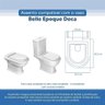 Tampa Vaso Sanitário Poliester Acrilico Belle Epoque Branco para Bacia Deca - 4